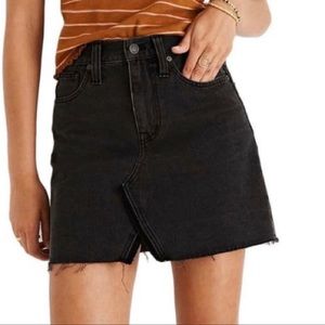NWT Madewell Black Denim Skirt